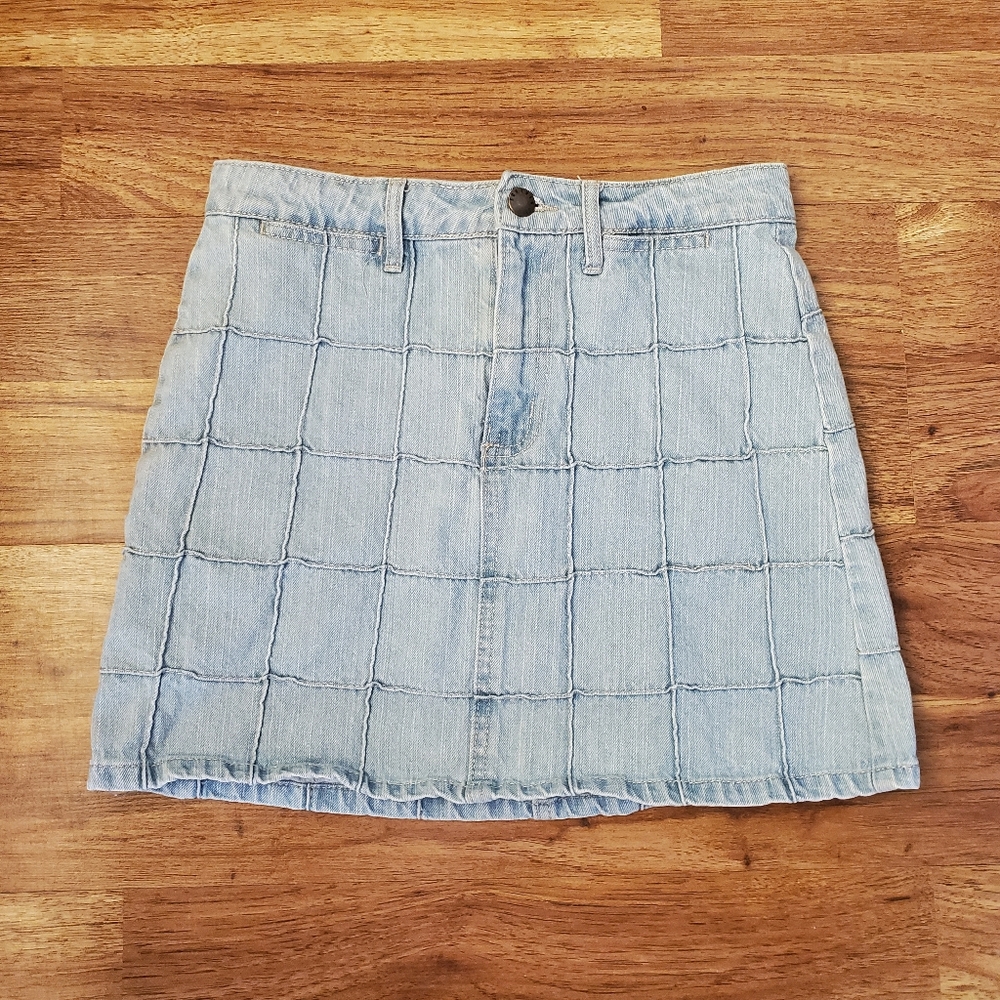 Forever 21 Jean Skirt Size 24 Mini Patchwork